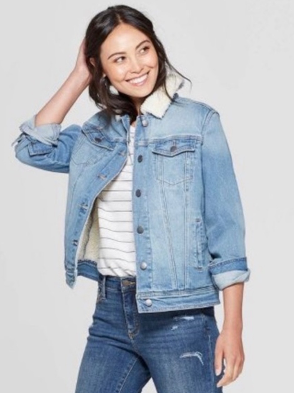 Universal Thread Freeborn Sherpa Lined Denim Jacket